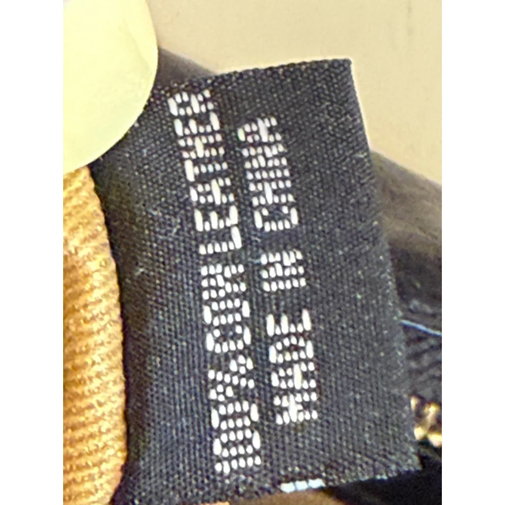 Antonio Melani Women's Soft Black Leather Weave Pattern Shoulder Bag 
Gold​​ - Picture 12 of 14